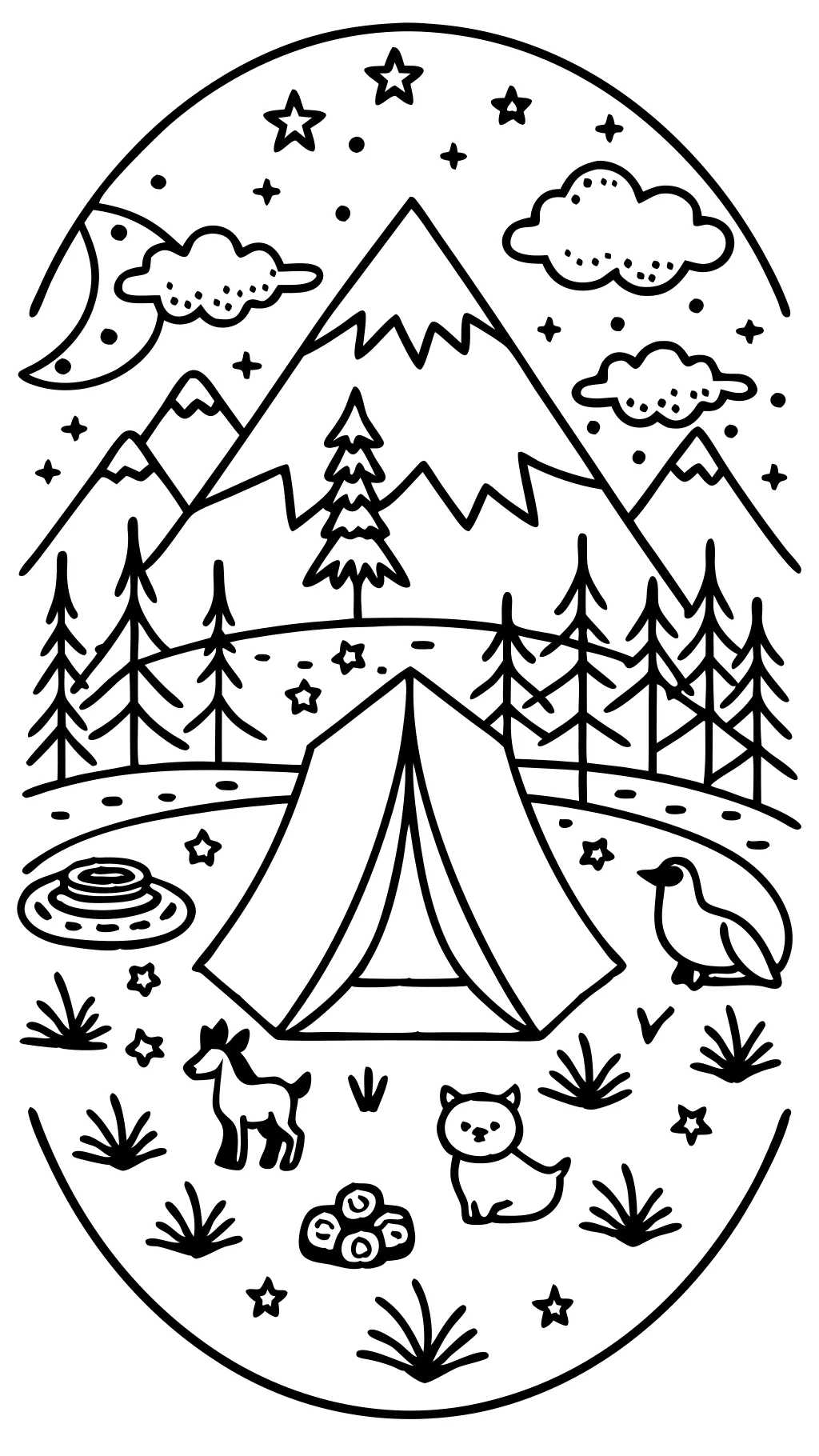 coloriages de camping gratuits